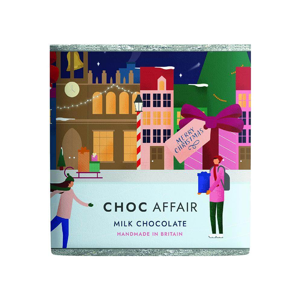 Choc Affair Milk Chocolate Merry Christmas Bar 30g